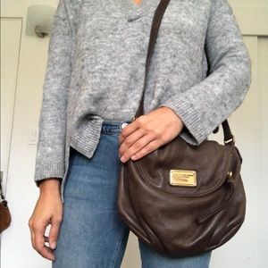 Brown leather purse